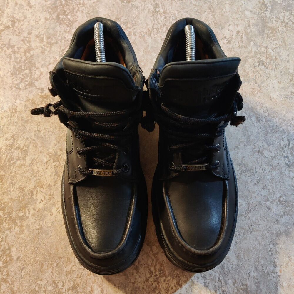 Timberland Black Moc-Toe Ankle Boots